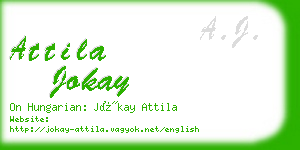 attila jokay business card